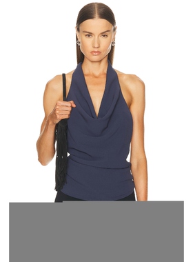 Cult Gaia AUGUSTA 上装 藏青色 性感REVOLVE小众新款