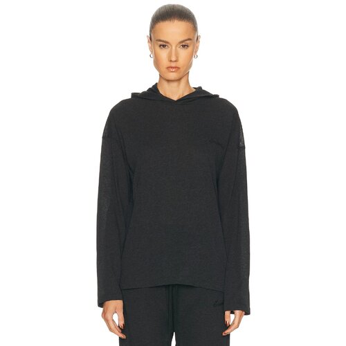 Fear of God ESSENTIALS 美式复古微透套头连帽宽松上衣黑REVOLVE