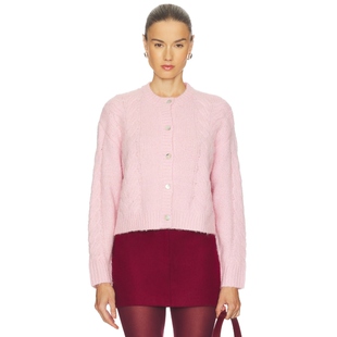 MELBA Dot 开衫 粉色羊毛衫 Line REVOLVE小众新款