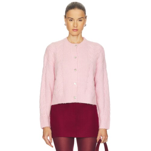[春季新品]Line & Dot MELBA 开衫 粉色羊毛衫REVOLVE小春季