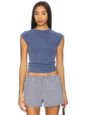 [海外直邮]Free People EVER HAD T恤 蓝色 基础易搭内搭REVOLVE