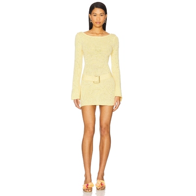 [冬季新品]ASTA RESORT 黄色针织连衣裙REVOLVE