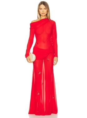 Anna October JULIE 裙子 红色REVOLVE小众新款