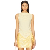 PORTIA 背心上装 黄色 Geel y2k辣妹风REVOLVE小众新款