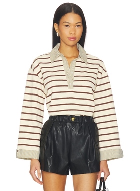 Maude Club GABRIELLE 上装 棕色 y2k辣妹风REVOLVE小众新款