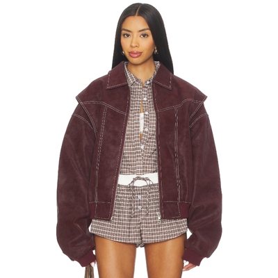 LIONESS VISTA 夹克 棕色 运动复古风REVOLVE小众新款