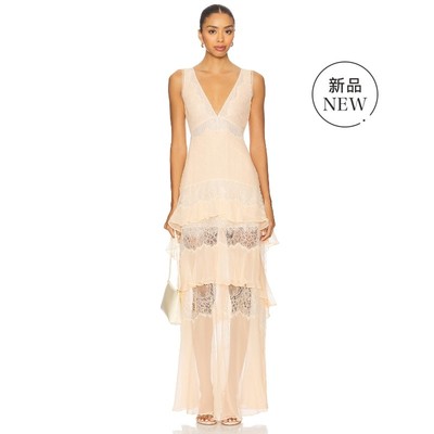 LoveShackFancy CALLISTA 裙子 橙色REVOLVE小众新款