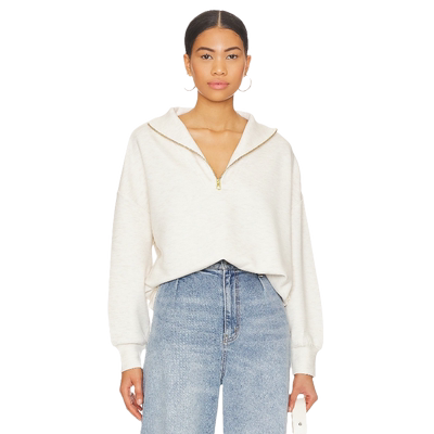 [春季新品]Varley 金属半拉链立领卫衣宽松通勤长袖上衣REVOLVE