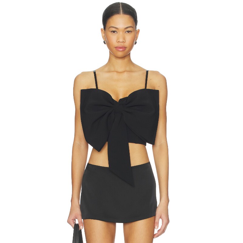 fleur du mal BLAIR 蝴蝶结上装 黑色REVOLVE小众新款