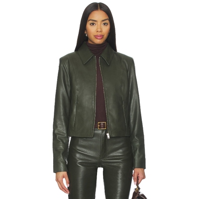 LAMARQUE OCEANA 夹克 橄榄色 运动复古风REVOLVE小众新款