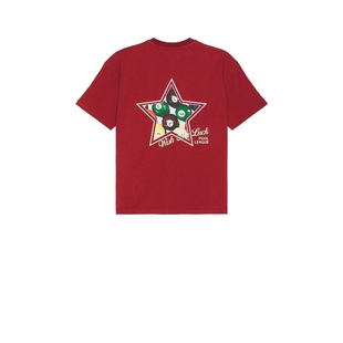 Wish Luck LEAGUE夏季 新品 POOL T恤酒红色REVOLVE新款 春季