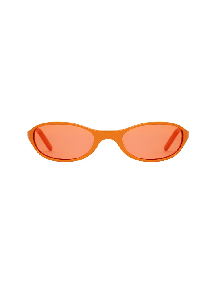 BRU Eyewear橙色太阳眼镜椭圆框窄框复古风早秋新品墨镜REVOLVE