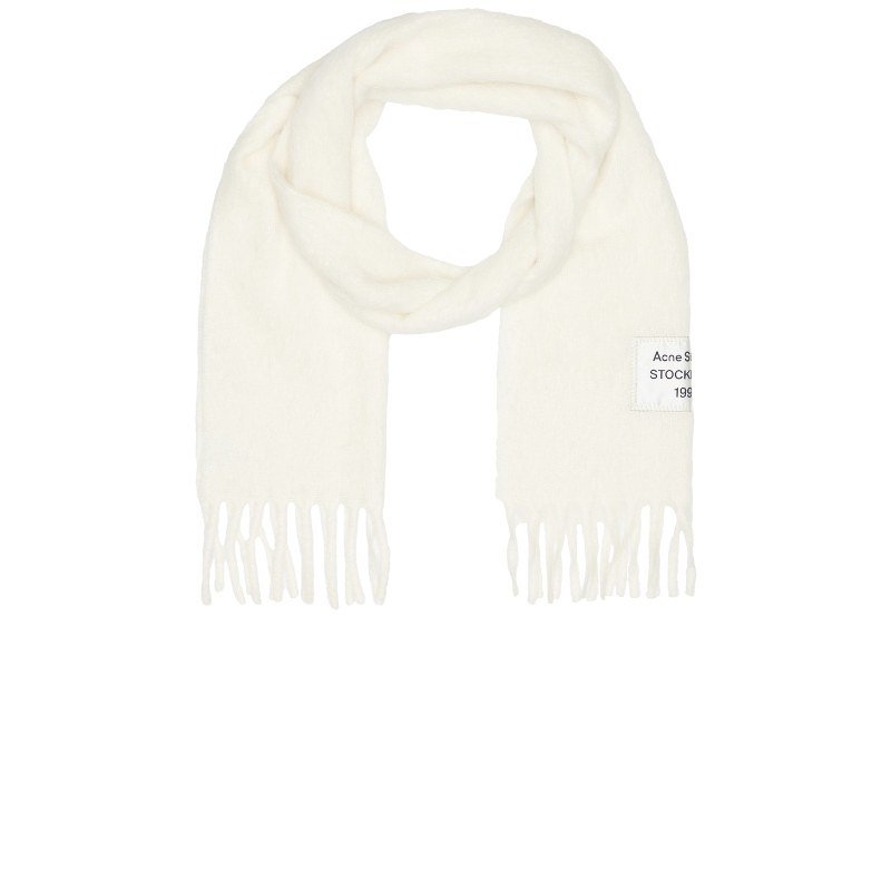 [冬季新品]Acne Studios纯色羊毛围巾黑色流苏设计男女款REVOLVE