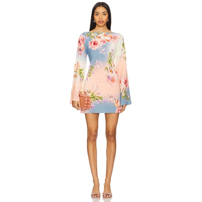 HEMANT AND NANDITA 短款连衣裙女夏 Peach,BlueREVOLVE小众新款