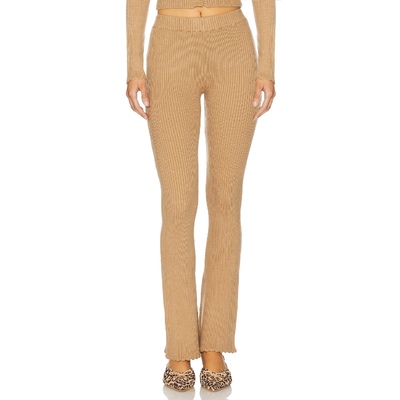 Frankies Bikinis X Bella Hadid联名 针织长裤 裤脚花边REVOLVE