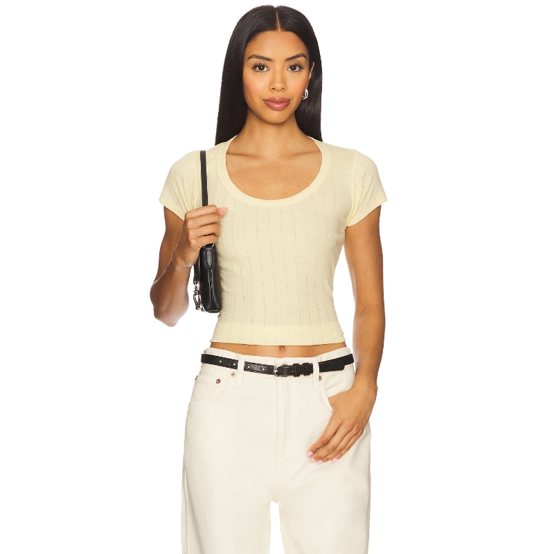 VIR VITA T恤 黄色 y2k辣妹风REVOLVE小众