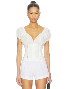 With Jean VICTORIA 上装 revolve小众新款 白色