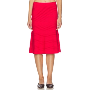 CLOUD MAGNOLIA KNIT MIDI 红色REVOLVE Frankies 半身裙 Bikinis