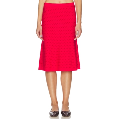 [春节穿搭]Frankies Bikinis MAGNOLIA针织半身裙红色REVOLVE