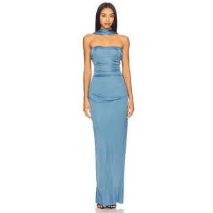 蓝色REVOLVE小众新款 针织长裙 ELSIE NBD