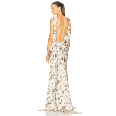 [春季新品]SAU LEE CALLIE 长裙 米色 REVOLVE小众