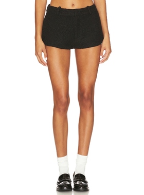 Amanda Uprichard CARESSE 短裤 黑色REVOLVE小众新款