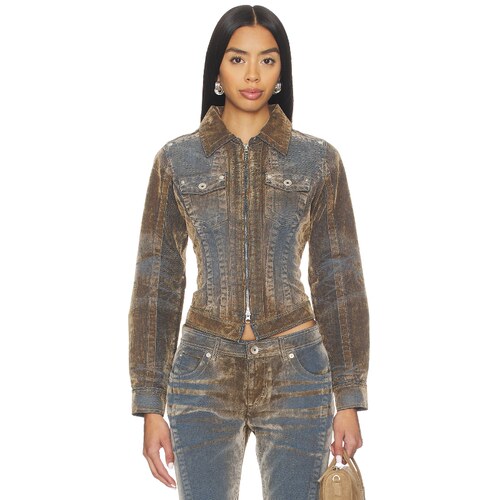 KNWLS FLOCK 夹克 Denim-Dark 美式休闲风REVOLVE小众新款