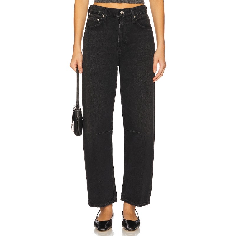 [冬季新品]Citizens of Humanity MIRO简约风黑色直筒长裤REVOLVE