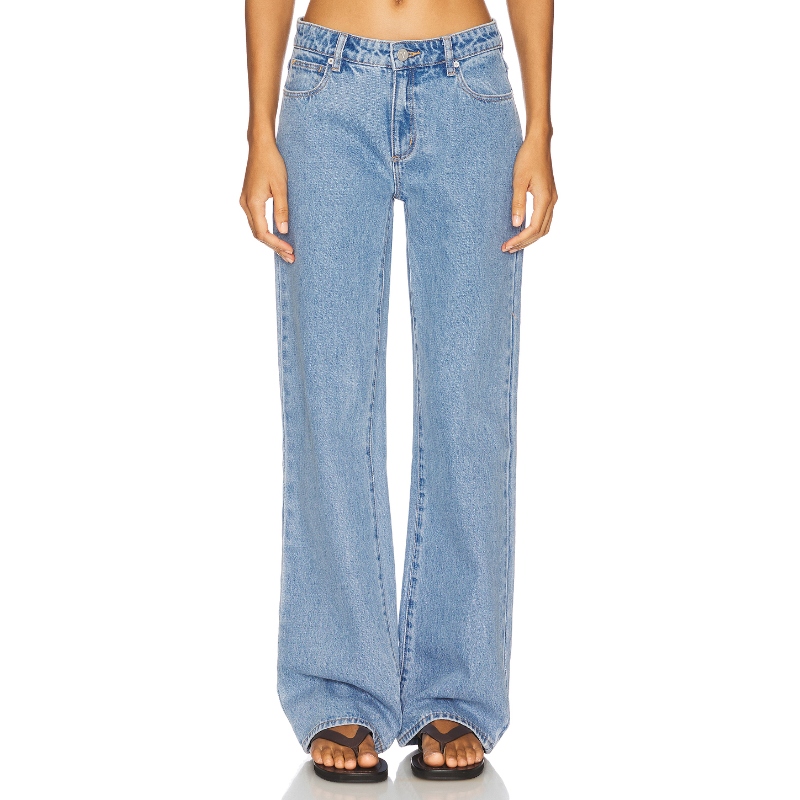 [冬季新品]Abrand 99 BAGGY美式风浅蓝色阔腿牛仔裤REVOLVE