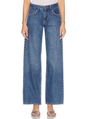 [冬季新品] Sandy Liang 牛仔裤蓝色美式复古风REVOLVE小众新款