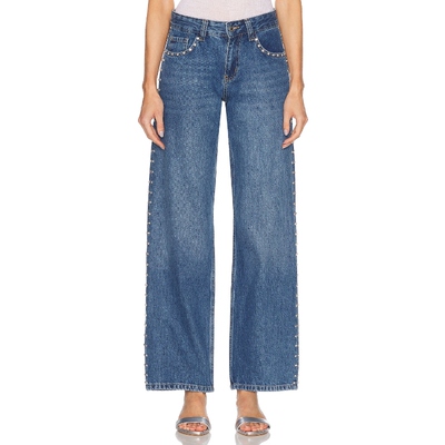 [春季新品] Sandy Liang 牛仔裤蓝色美式复古风REVOLVE小众新款