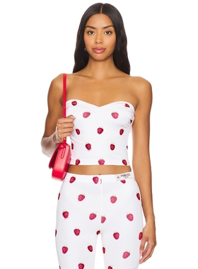 FIORUCCI RASPBERRY PRINT 抹胸上装 白色 y2k辣妹风REVOLVE小众