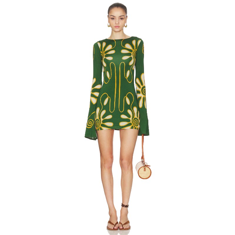 Cala de la Cruz MAISHA 裙子 绿色REVOLVE小众新款