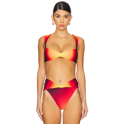 Agua Bendita MALORY 比基尼文胸上衣 红色REVOLVE新款