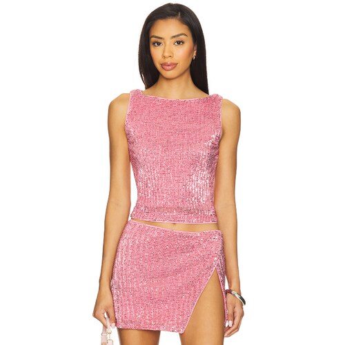 [春季新品]Lovers and Friends SELMA 上衣 粉色REVOLVE小众