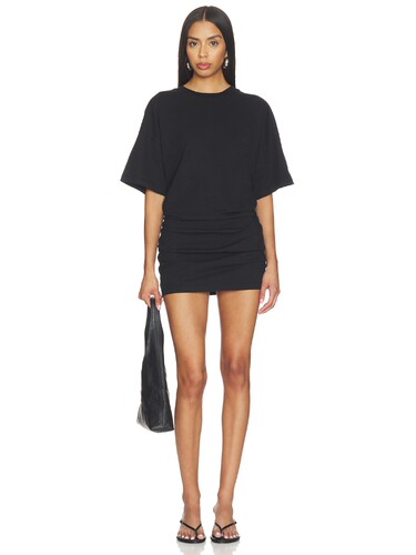Enza Costa Short Sleeve Supima Curve Mini Dress revolve小众