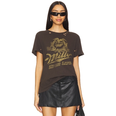 Junk Food T恤 棕色REVOLVE小众新款复古潮个性上衣宽松休闲短袖