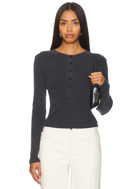 Citizens of Humanity VARRA 亨利款 深灰色长袖上衣REVOLVE新款