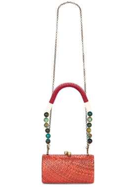 Serpui LIZ 圆形手拿包 revolve小众新款 橙色