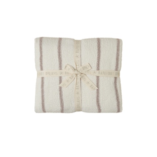 Barefoot Dreams COZYCHIC PINSTRIPE BLANKET 毛毯 灰褐色REVOLV