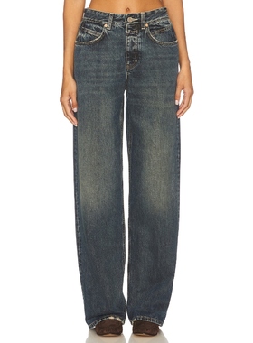 CLOSED NIKKA 阔腿 蓝色 美式复古风REVOLVE小众新款