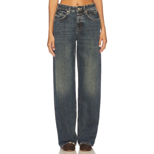 CLOSED NIKKA 阔腿 蓝色 美式复古风REVOLVE小众新款