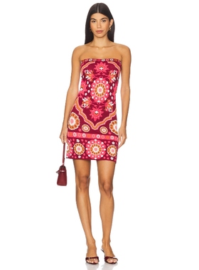 Cara Cara ROME 针织连衣裙保暖女 红色REVOLVE小众新款