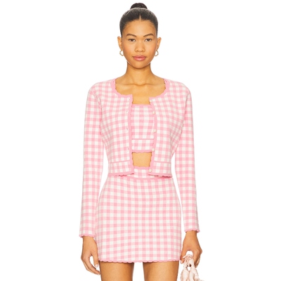 [春季新品]LoveShackFancy BRIDGETTE 开衫 粉色REVOLVE春季保暖