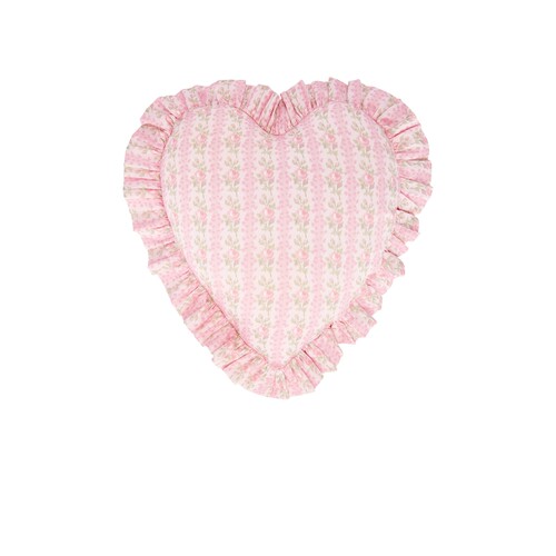 LoveShackFancy RUFFLE HEART PILLOW 荷叶边爱心抱枕  revolve小