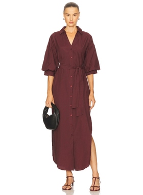 [冬季新品]Brochu Walker KATE 长裙酒红色REVOLVE小众