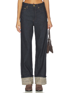 [春季新品]Rag & Bone SHEA 直筒 蓝色美式复古风REVOLVE小众