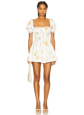 [冬季新品]Nana Jacqueline THEODORA 裙子 白色 REVOLVE小众