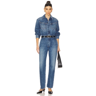 SOLENE牛仔连身裤 Humanity 蓝色复古丹宁REVOLVE小众 Citizens