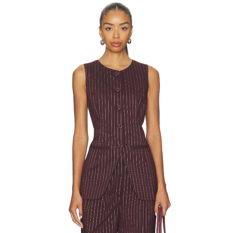 SIMONMILLER SABINE PINSTRIPE 背心REVOLVE小众新款